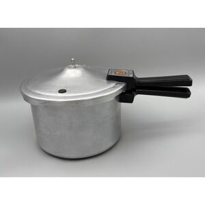 Vintage Presto 4 QT Pressure‎ Cooker Model 0121004 NO Jiggler Weight 409A